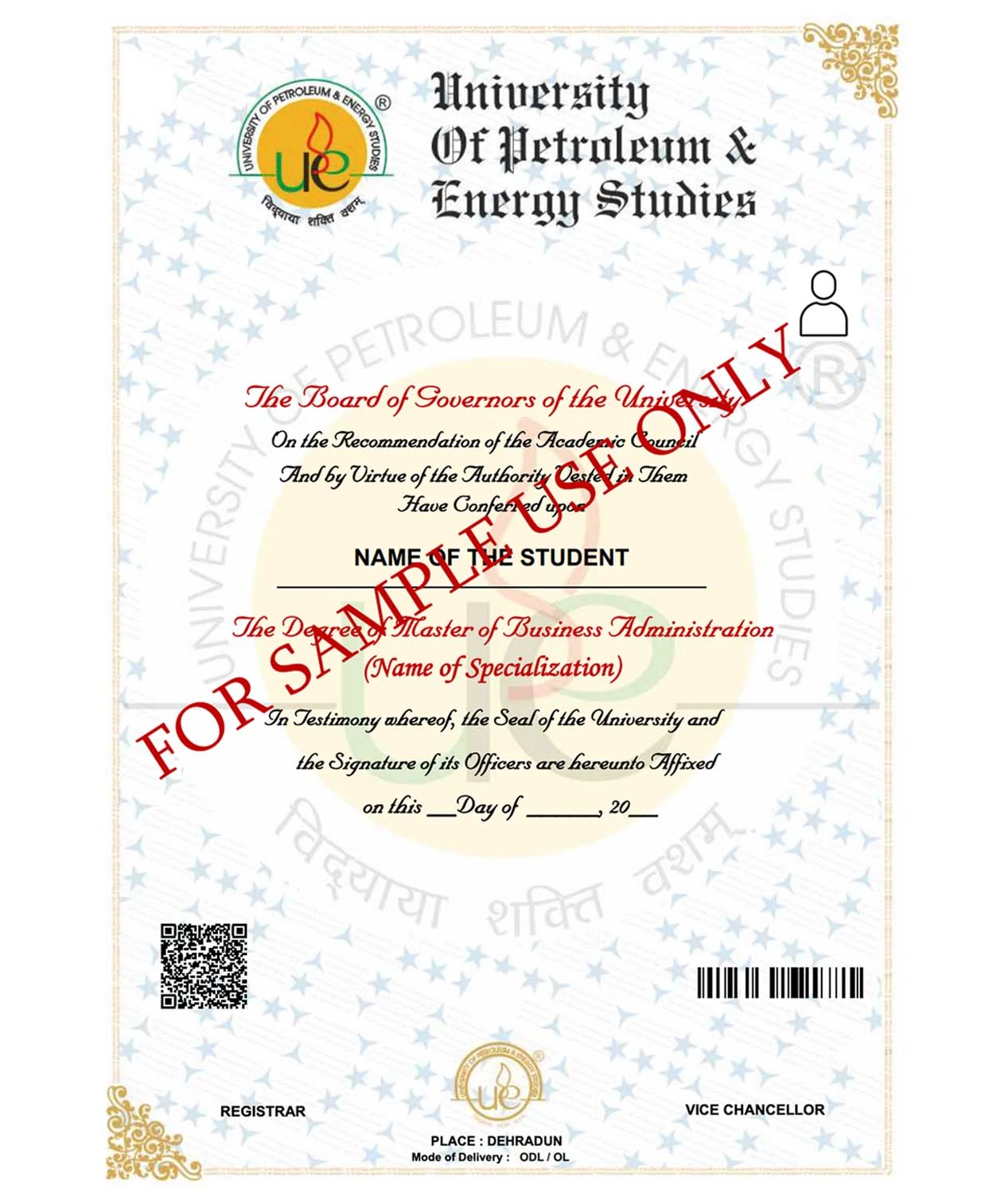 Sample Certificate