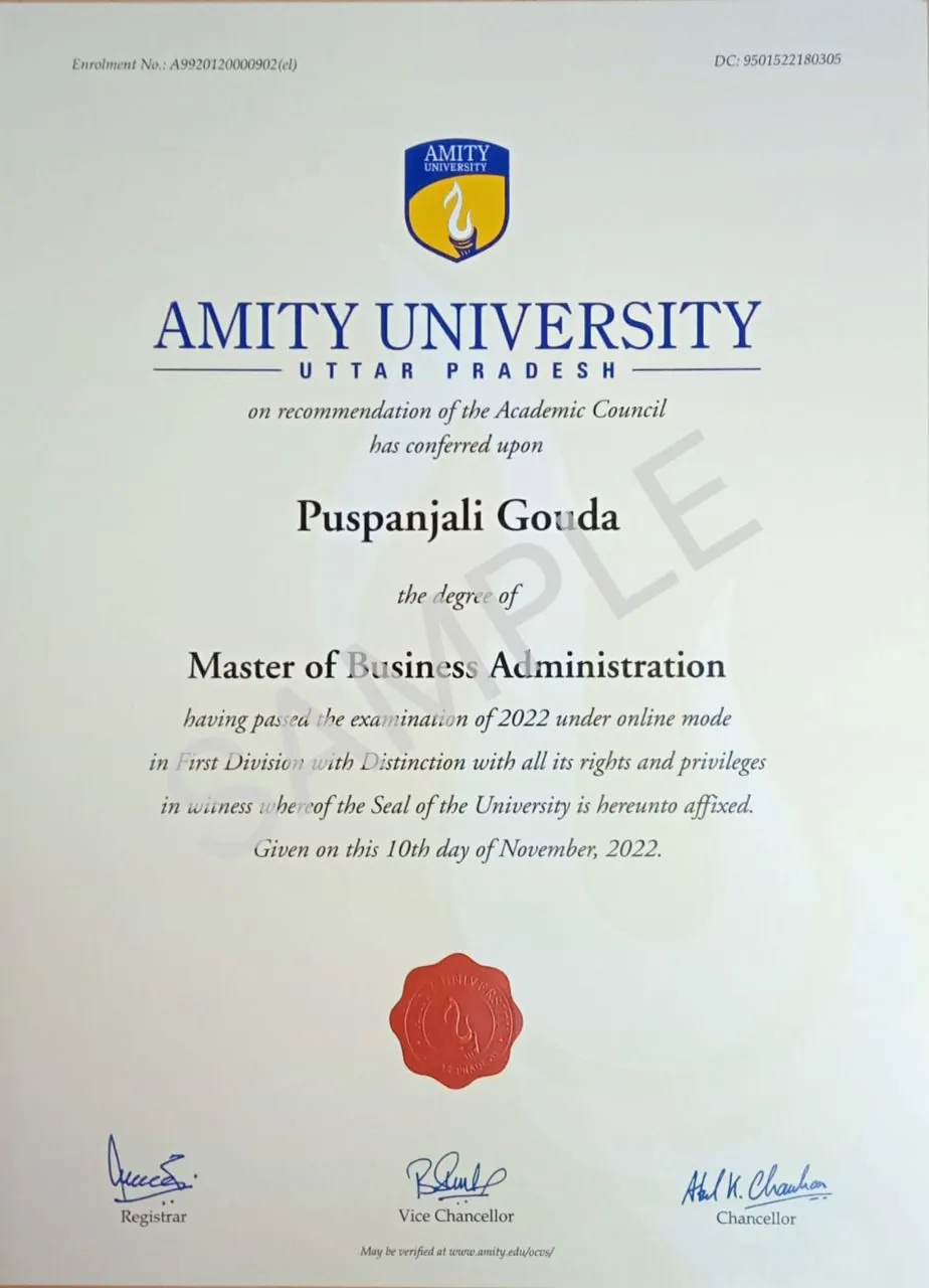 Sample Certificate