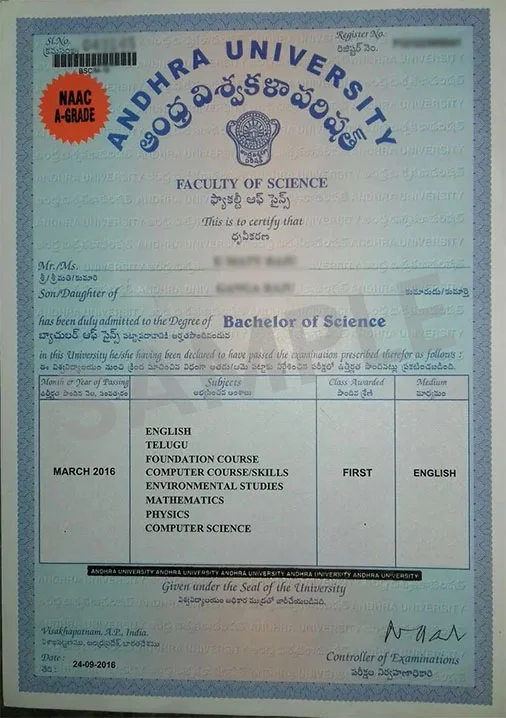 Sample Certificate